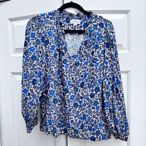 Velvet Brand Blue Floral Blouse